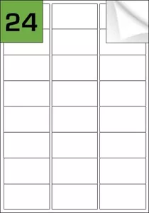 Removable A4 Sheets - 24 White Peelable Printer Labels - Stick & Peel Stickers - Picture 1 of 1