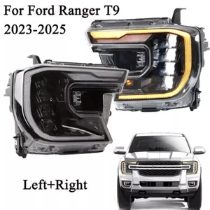 Headlight For 2023 2024 25 Ford Ranger T9 LED DRL Projector Headlamps Left+Right - Picture 1 of 13