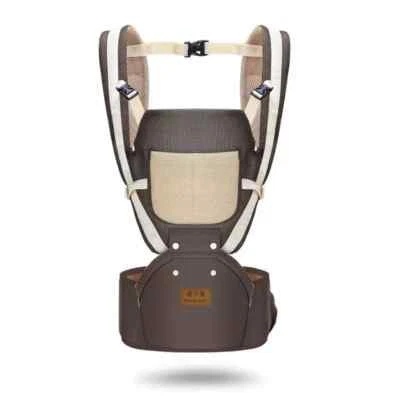 Porta-bebês ergonômico de qualidade com assento no quadril canguru frente traseira para bebê criança - Imagem 1 de 4