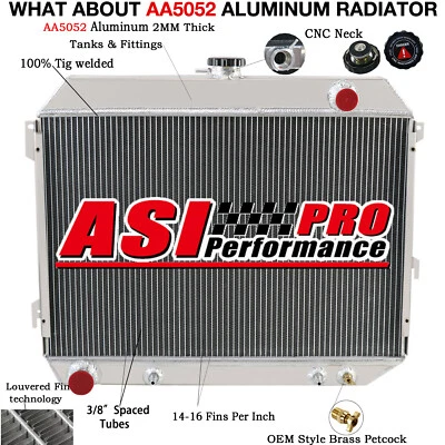 3 ROW RADIATOR FOR 1968-1974 DODGE CHALLENGER CHARGER PLYMOUTH MOPAR V8 26"W US Foto 1 de 4