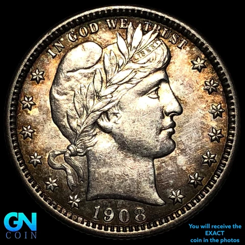 1908 O Barber Quarter #E6723 Cover