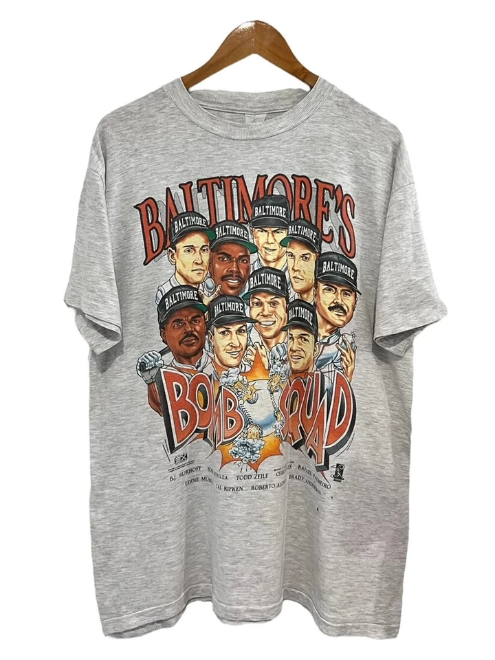 1996 Baltimore Orioles 'Bomb Squad' caricature Graphic Shirt Men Women KV11054 - Image 1 of 1
