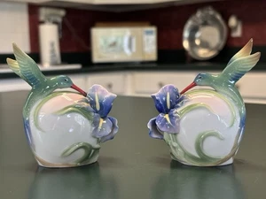 Franz Langschwanz Kolibri Porzellan Salz & Pfefferstreuer Set FZ00597 - Bild 1 von 11