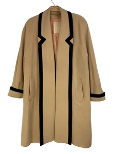Rare Vintage 70s Mansfield England Cashmere Coat Size 12 US Knee Length RX10349 - Bild 1 von 22