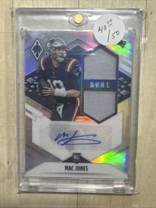 Mac Jones 2021 Panini Phoenix Auto Dual Jersey RPA 15/50 RPA Rookie Patch Silver - Bild 1 von 3