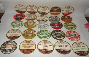 29 Old Reading Abbey Bottle Labels Rum Port Sherry Wine Gin Cider Brandy 01 - Picture 1 of 8