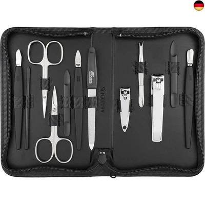 MARQUS Solingen Manikür Set 12 teilig - Nagelset Herren und Damen, alles was man für d