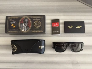 Rayban Ray Ban RB0840S Rocky A$AP Black Mega Wayfarer + Black Lens | Please Read - Picture 1 of 4