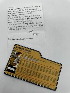 HANK GARRETT Signed DIAL TONE G.I. Joe Printed File Card - Authentic - Picture 1 of 2