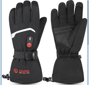 Guanti riscaldati a batteria ricaricabili 7,4 V Li-ion neri piccoli adulti nuovi - Foto 1 di 7