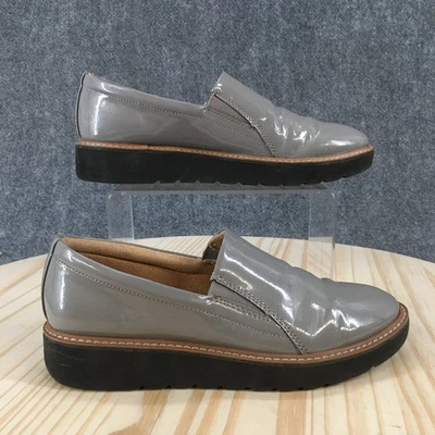 Naturalizer Zapatos Mujer 7 M Gris Effie Mocasines Imitación Cuero Sin Cordones Comodidad Foto 1 de 4