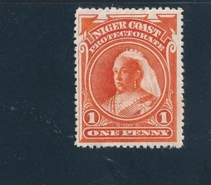 NIGER COAST PROTECTORATE (1894) "VICTORIA" #44a ORANGE VERMILLION MH; VF FRESH - Picture 1 of 2
