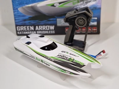 Amewi 26113 Green Arrow Rc Katamaran Brushless Jetantrieb 400mm RTR 30KM/H Weiß - Bild 1 von 4