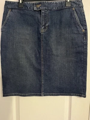 Ann Taylor Loft Denim Blue Jean Skirt 10 - Image 1 of 4