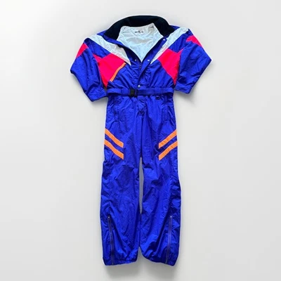Vintage Obermeyer Sport Snow Suit Mens M Purple One Piece Ski 80s 90s Flightsuit - Image 1 of 4