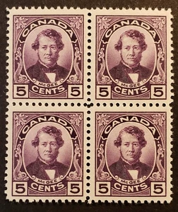 Stamps Canada Mint: #146  5c violet Thomas D'Arcy McGee blk. of 4  VF MNH - Picture 1 of 1