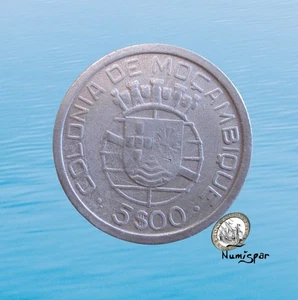 PORTUGUESE MOZAMBIQUE 5 ESCUDOS 1949 SILVER KM 69 #6164# - Picture 1 of 2
