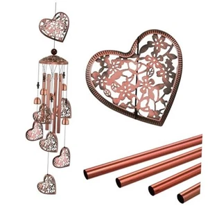 Outdoor Heart Wind Chimes Decor, Mobile Heart Wind Bell, Wind Chime With 7 - Picture 1 of 8