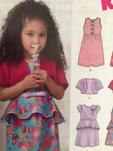 New Look Sewing Pattern 6238 Girls Childs Dress Bolero Size 3-8 Uncut - Picture 1 of 4