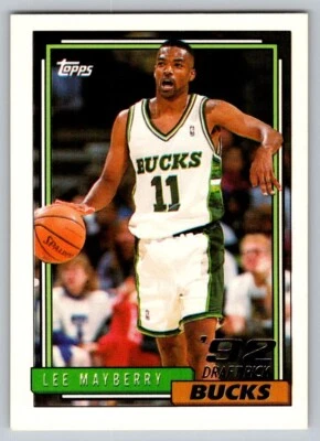 1992-93 Topps - #390 Lee Mayberry (RC) - Image 1 of 2