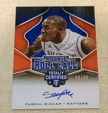 2016 Panini Totally Certified Roll Call Blue 98/99 Pascal Siakam #20 Rookie Auto