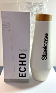 Echo H2GO Stainless Steel Thermal/Steelcase Bottle White, New in box - Picture 1 of 5