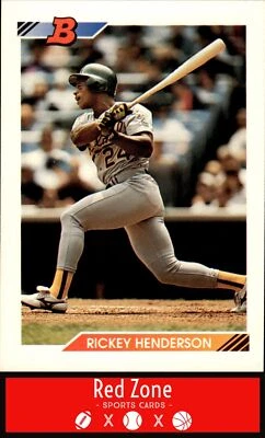 1992 Bowman - #166 Rickey Henderson NM Set Break. - Image 1 of 2