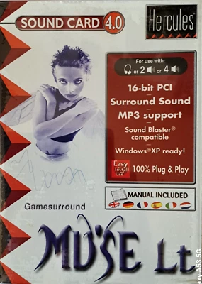 SOUND CARD 4.0 Hercules 16-bit Surround Sound MP3 suport MUSE LT. NEU OVP - Bild 1 von 3