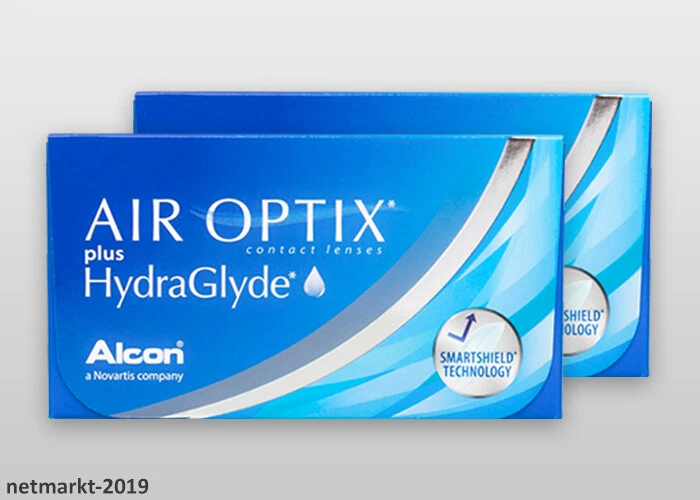 Alcon Kontaktlinsen Air Optix HYDRAGLYDE 2 x 6 Stück Monatslinsen