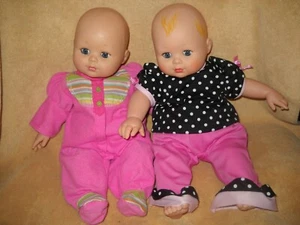 2 ADORABLES MUÑECAS DE 14" PRIMERAS BEBÉ ~ TELA Y VINILO ~ BEBÉ/JUEGO PREESCOLAR ~ MDM ALEXANDER - Imagen 1 de 5