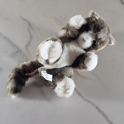 DOUGLAS TABBY KITTEN HANDFUL PLUSH LAYING ON BACK STUFFED ANIMAL  - Image 1 of 4