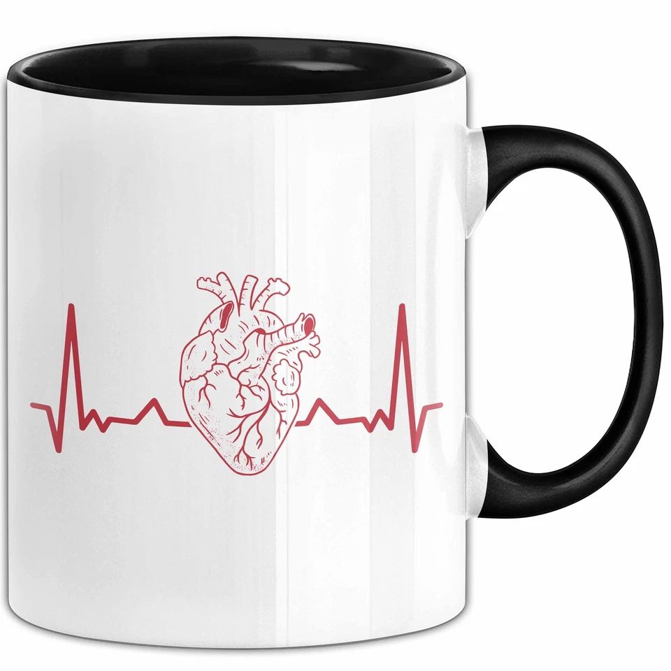 Tasse Cadeau Cardiologue Battement de Coeur Ecg Coeur Cardiologie Tasse à Café - Photo 1/1