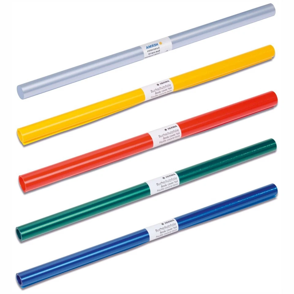 HERMA Buchfolie 2m x 40cm gelb rot grün blau transparent [Farbe wählbar] - Bild 1 von 1