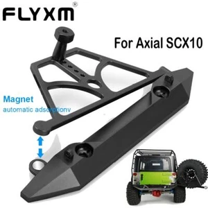 FLYXM Metal Adjustable Rear Bumper w/ Tyre Mount For 1/10 RC Crawler Axial SCX10 - Picture 1 of 10