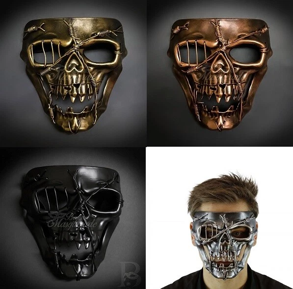 Steampunk Masquerade Mask Full Face Skull Halloween Costume Mask for Men - Image 1 of 1