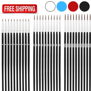 30Pcs Detail Paint Brushes, Fine Tip Paint Brush with 3 Sizes #0#00#000 Mini - Picture 1 of 19