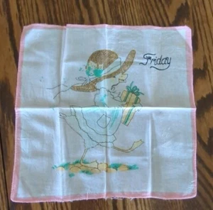  Kinder Taschentuch Entlein Freitag rosa Vintage Taschentücher Kinder  - Bild 1 von 1