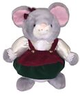 Merry Mouse - Mrs. Christmas Mouse by Gibson Greetings - Silk Shirt Red and Gree