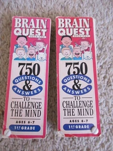 Brain Quest 1st Grade Ages 6-7 Deck One & Deck Two - Picture 1 of 1