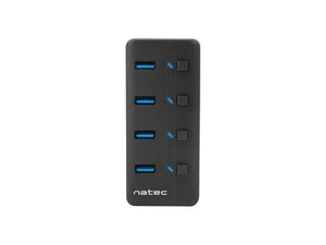 NATEC HUB Mantis 2 USB 3.0 4 Ports ON Off with Power - Photo 1/1