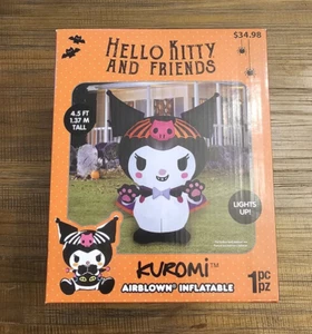 Hello Kitty & Friends Kuromi inflable soplado por aire decoración de patio de Halloween NUEVO 2024 - Imagen 1 de 6