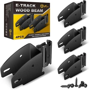 4 Pack E-Track Wood Beam End Socket Shelf Brackets |E Track Accessories for E... - Picture 1 of 6