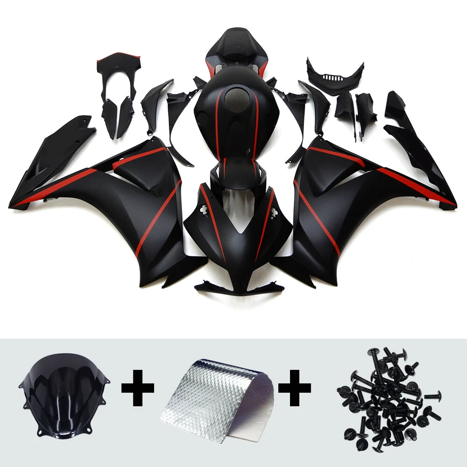 Carenados para carrocería Honda 2012 2013 2014 2015 2016 CBR1000RR - negro mate rojo Foto 1 de 4