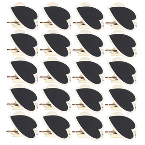 2 Set Wood Mini Chalkboard Signs Card Place Blackboard Wedding Heart Shaped Tabl - Bild 1 von 16