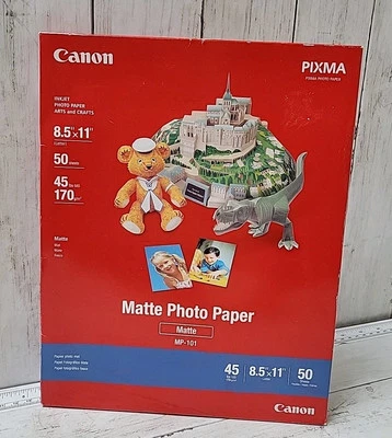 Canon Matte Photo Paper Plus  MP-101 50 Sheets 8.5"x 11" - Image 1 of 2