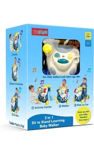 3 in 1 Sit to Stand Learning Baby Activity Center Push Walker to Toddler Scooter - Picture 1 of 10