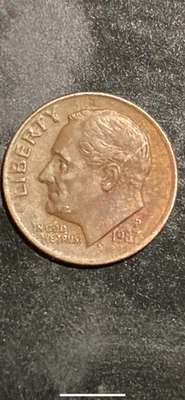 Moneda de diez centavos P Copper 1987 Foto 1 de 3