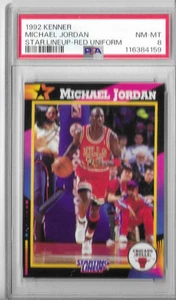 PSA 8 1992 Michael Jordan Chicago Bulls Starting Lineup SLU Card NBA Basketball - Picture 1 of 2