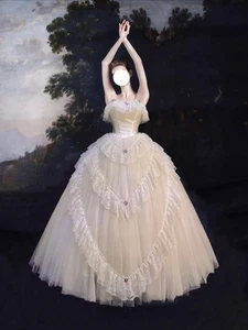 Vestido de Baile Vestidos de Quinceañera Apliques Con Cordones Espalda Atractivo Hasta el Suelo - Imagen 1 de 10