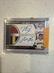 2021 Topps Mike Trout and Christian Yelich dual auto Autograph 1/5 - Picture 1 of 2